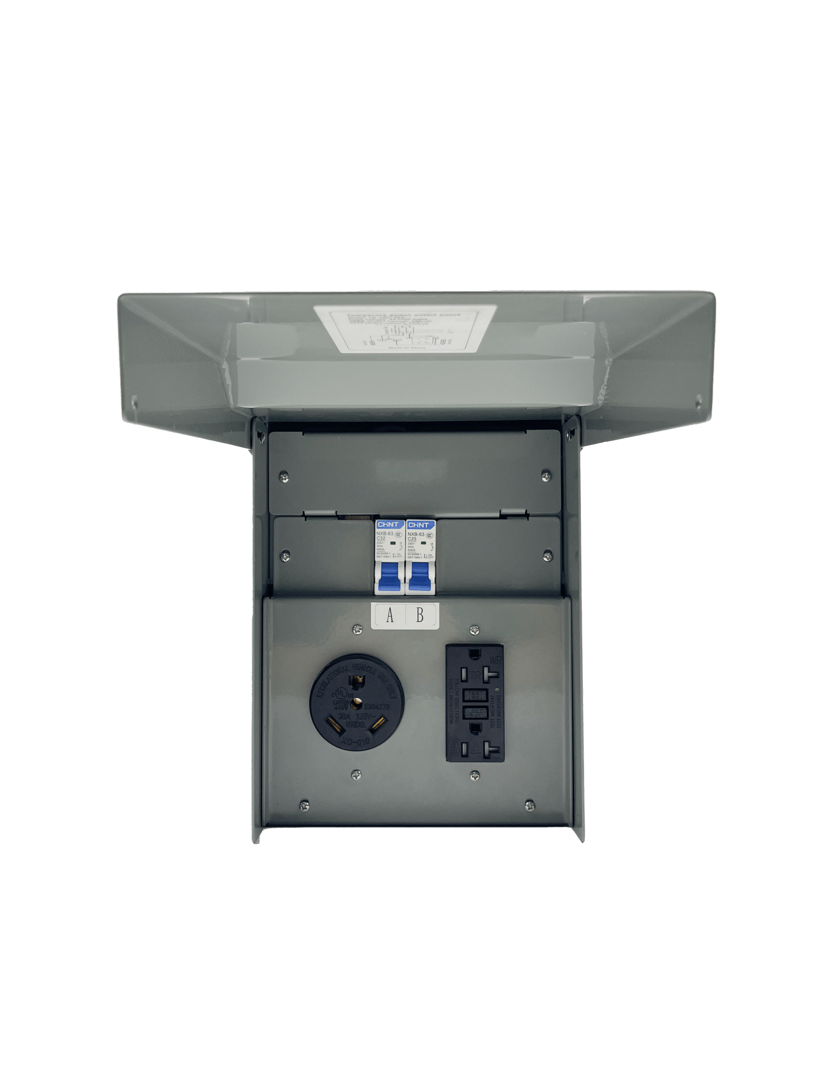 RV 30A/20A Dual-Wave Combination Outlet Box - 图片 2