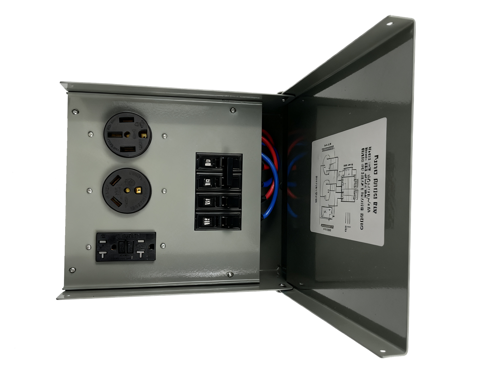 RV 20A/30A/50A Multi-Purpose Power Box with Classic Black Circuit Breaker - 图片 2
