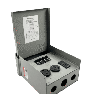 RV 20A/30A/50A Multi-Purpose Power Box with Classic Black Circuit Breaker