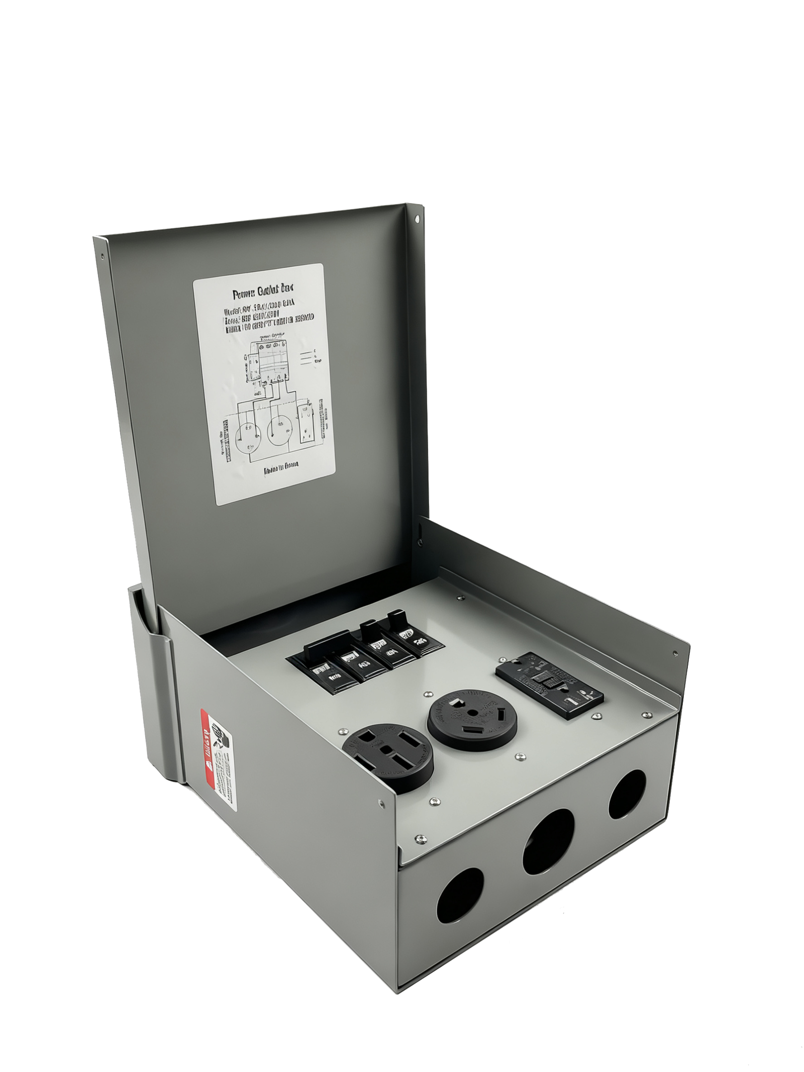 RV 20A/30A/50A Multi-Purpose Power Box with Classic Black Circuit Breaker