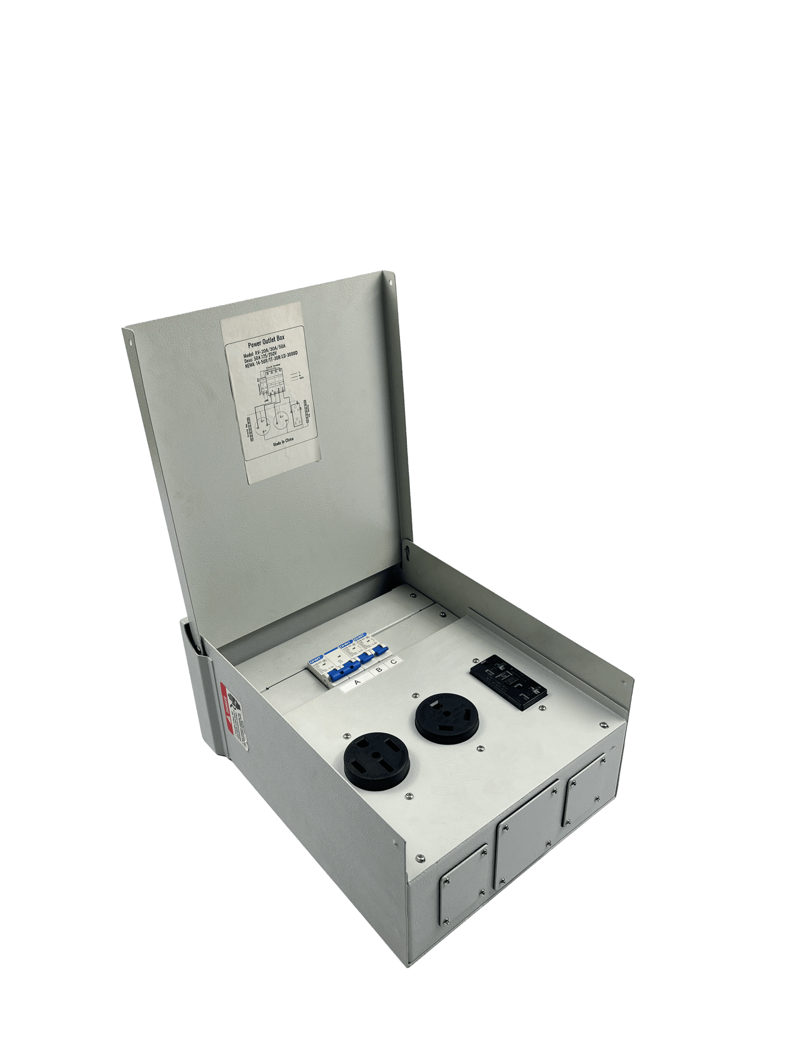 RV 20A/30A/50A 3-in-1 Multi-Function Outlet Box