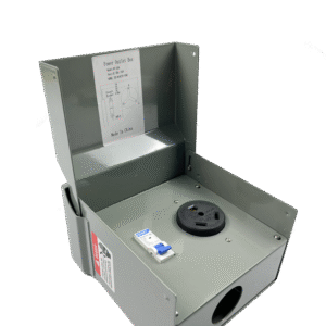 RV 30A Wave Cover Outlet Box with Breaker