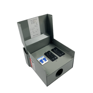 RV 40A GFCI Dual Wave Cover Outlet Box with Breaker